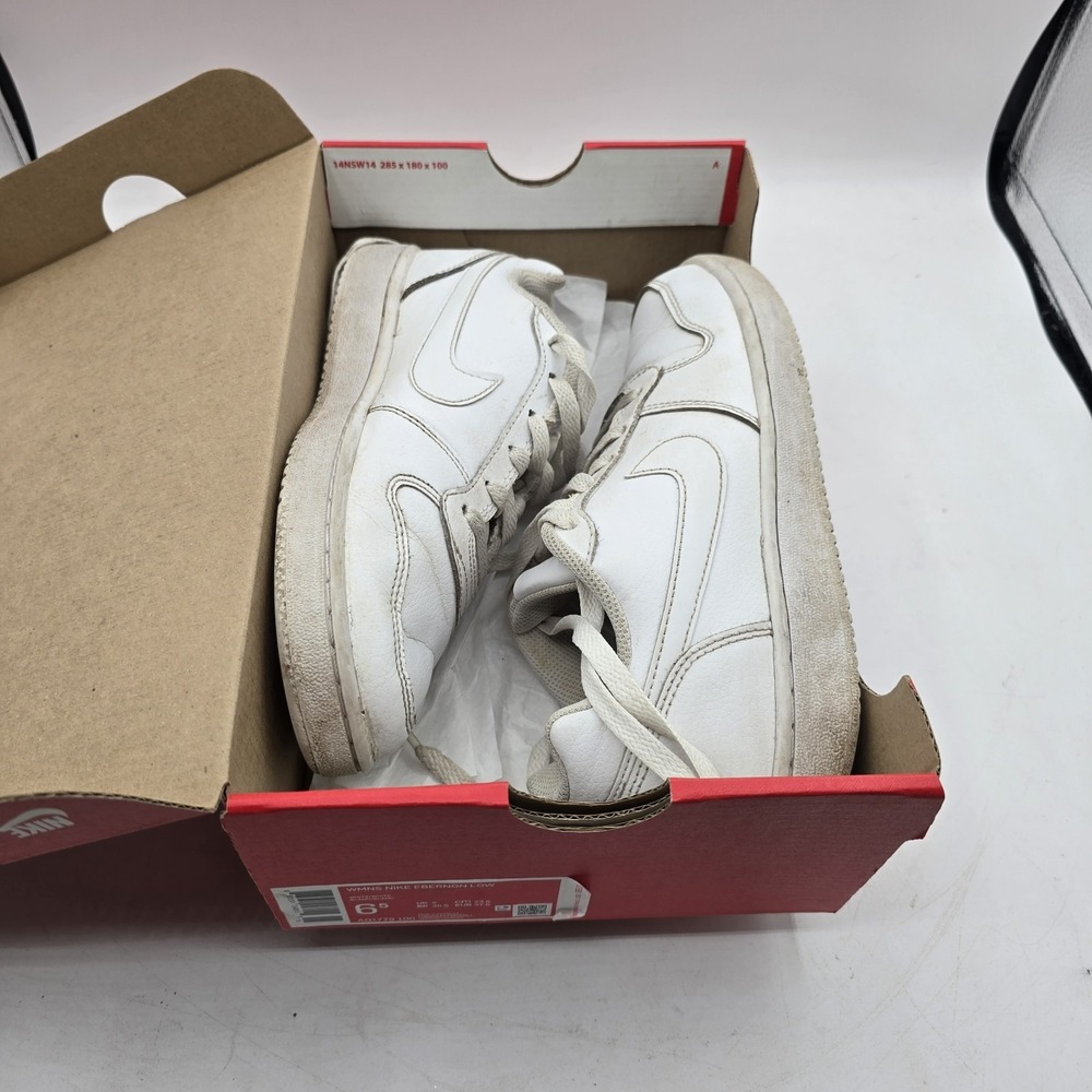Size 6.5 - Nike Ebernon Low Triple White - AQ1779-100